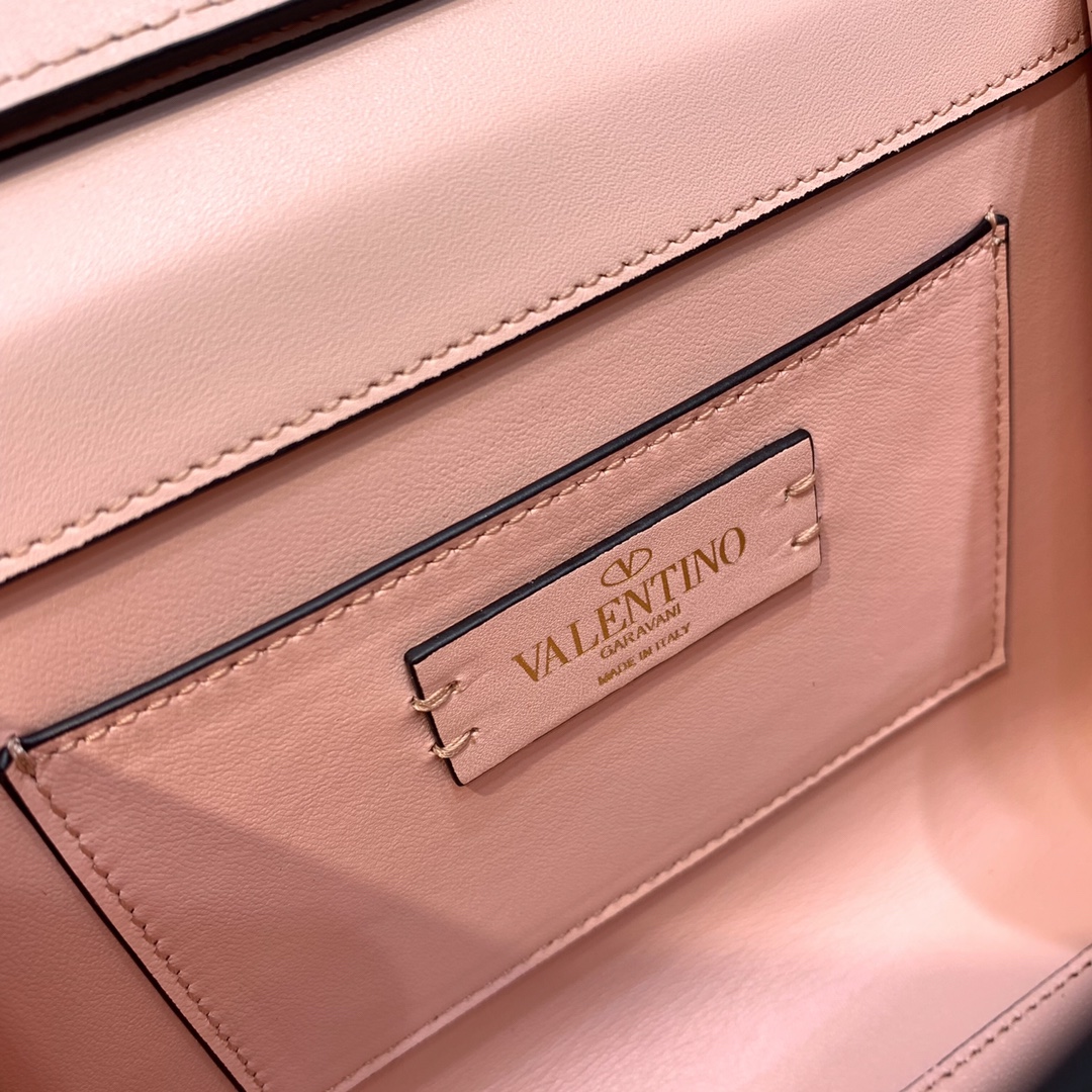 Valentino Garavani Vsling Mini Handbag Entirely Covered in Apricot Rhinestones 